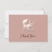 スイートリトルプリンセスベビーシャワーパーソナライズされた サンキューカード (正面)