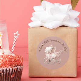 スイートリトルプリンセスベビーシャワー ラウンドシール