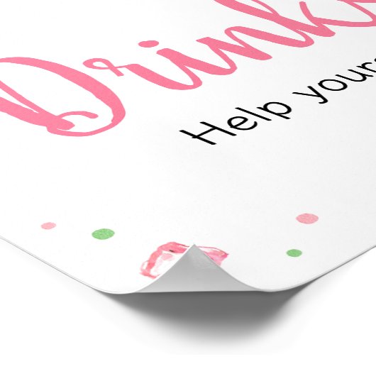 スイートリトルベビースイカ赤ちゃんシャワードリンク ポスター (角)