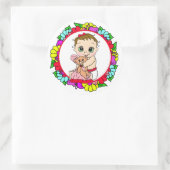 スイートリトルベビーwithテディベアフローラ ラウンドシール (バッグ)