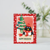 スイートリトルペンギンクリスマス シーズンポストカード (スタンド正面)