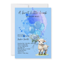 スイートリトルラムベビーシャワーブルーアジサイ