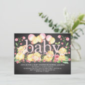 スイートリトルラムベビーシャワー招待状 招待状 (スタンド正面)