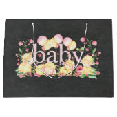 スイートリトルラムベビーシャワー・新生児抱き枕 ラージペーパーバッグ (正面)