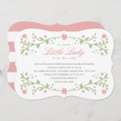 スイートリトルレディーベビーシャワー招待状 招待状 (正面/裏面)