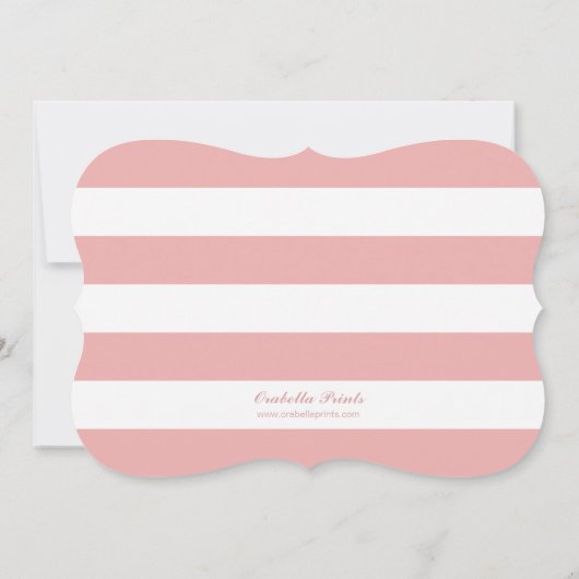 スイートリトルレディーベビーシャワー招待状 招待状 (裏面)