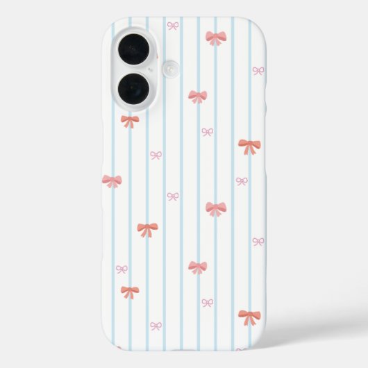 スイートリボンストライプiPhoneケース Case-Mate iPhoneケース (裏面)