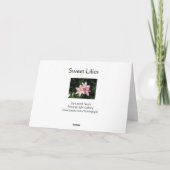 スイートリリーカード カード (裏面)