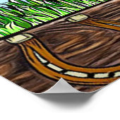 スイートリル民族ベビーカウボーイアンドテディベア ポスター (角)