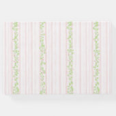 スイートリーフクレスト（ピンクの湾曲付き） | モノグラム結婚ス ゲストブック (裏面)