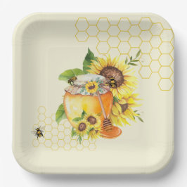 スイートリールハニーポットハニカム&ビーズハニカム ペーパープレート