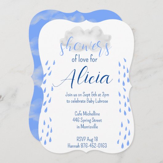 スイートレインシャワー散水招待状 (正面/裏面)