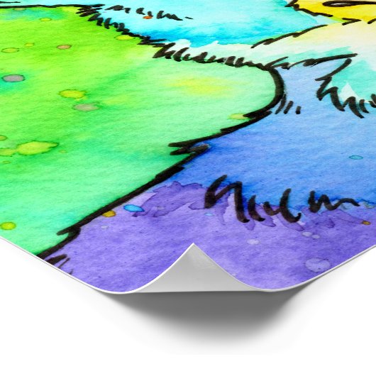 スイートレインボーウォーターカラーコルギ ポスター (角)