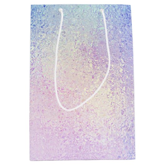 スイートレインボーグリティバースデーパーティー ミディアムペーパーバッグ (正面)