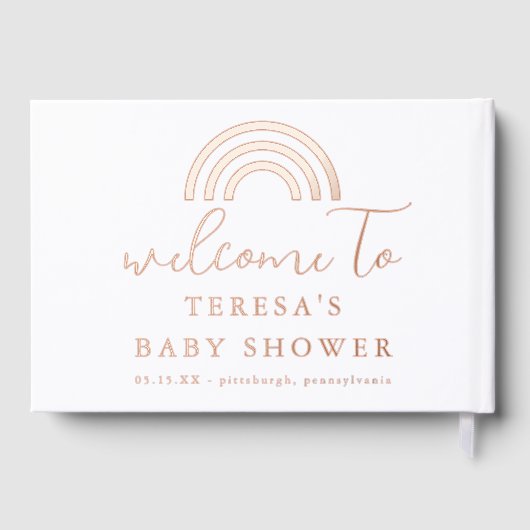 スイートレインボーベビーシャワーへようこそ ゲストブック (裏面)