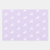 スイートレインボーユニコーンハートキラキラ ラッピングペーパーシート (正面3)