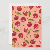 スイートレッドさくらんぼフルーツバースデーパーティー 招待状 (裏面)