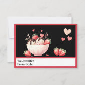 スイートレッドデザートフォトクラスルームValentine's Day カード (正面)