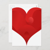 スイートレッドバレンタインラブハート シーズンポストカード (正面/裏面)