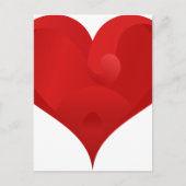 スイートレッドバレンタインラブハート シーズンポストカード (正面)