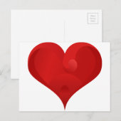 スイートレッドバレンタインラブハート シーズンポストカード (正面/裏面)