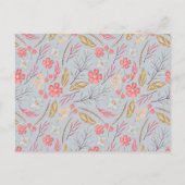 スイートレッドフラワーズ&フレー結婚ムズ インビテーションポストカード (裏面)