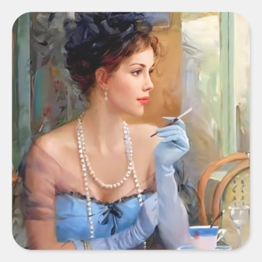 スイートレディーステッカー スクエアシール (正面)