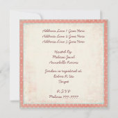 スイートレトロユニセックスエレファントベビーシャワー 招待状 (裏面)