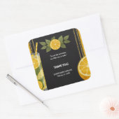 スイートレモネードチョークボードスタンドベビーシャワー スクエアシール (封筒)