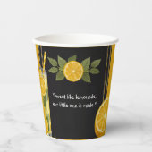 スイートレモネードチョークボードスタンドベビーシャワー 紙コップ (正面)