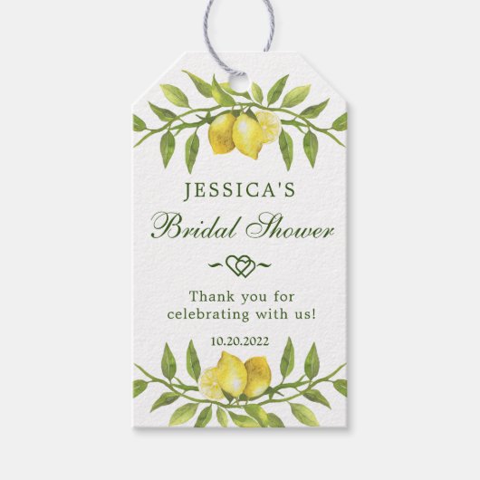 スイートレモン＆グリーンギフトお礼タグ ギフトタグ (正面)