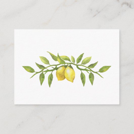 スイートレモン&グリーンディスプレイシャワーカード エンクロージャーカード (裏面)