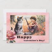 スイートロマンおもしろいコムキャットハッピーバレンタインデー シーズンカード (正面)
