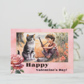 スイートロマンおもしろいコムキャットハッピーバレンタインデー シーズンカード (スタンド正面)