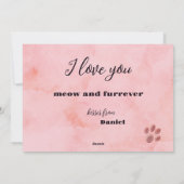 スイートロマンおもしろいコムキャットハッピーバレンタインデー シーズンカード (裏面)