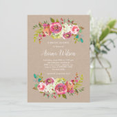 スイートロマンスクラフトシャワー/パーティー招待状 招待状 (スタンド正面)