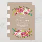 スイートロマンスクラフトシャワー/パーティー招待状 招待状 (正面/裏面)