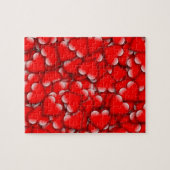 スイートロマンチックバレンタインラブハートレッド ジグソーパズル (横)