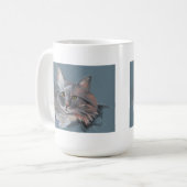 スイートロングヘアキャットおもしろいカラフルオリジナルアートマグ コーヒーマグカップ (正面左)