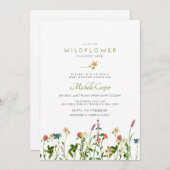 スイートワイルドフラワーベビーシャワー招待状 招待状 (正面/裏面)