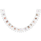 スイートワンアイスクリームファースト誕生日フォトバナー バンティングフラッグ (全)