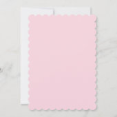 スイートワンケーキキャンドルピンクの女の子の誕生日パーティー1st 招待状 (裏面)