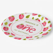 スイートワンストロベリーファースト誕生日 ペーパープレート (アングル)