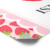 スイートワンストロベリー1st誕生日16x20へようこそ ポスター (角)