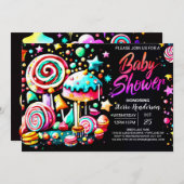 スイートワンダーランドデライトベビーシャワー 招待状 (正面/裏面)