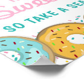 スイートワンテイクアシートファースト誕生日ドーナツパーティー ポスター (角)