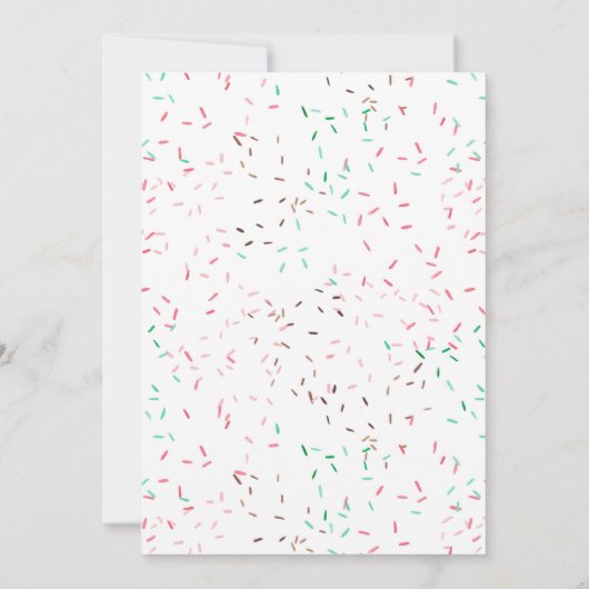 スイートワンドーナツをテーマにしたベビーシャワー招待状 招待状 (裏面)