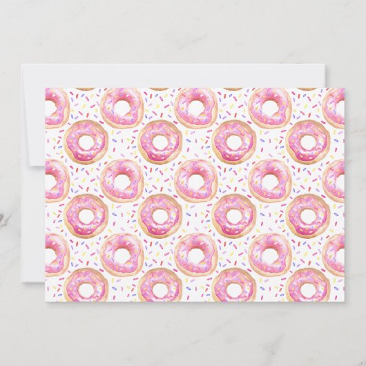 スイートワンドーナツ女の子の誕生日と写真 ノートカード (裏面)