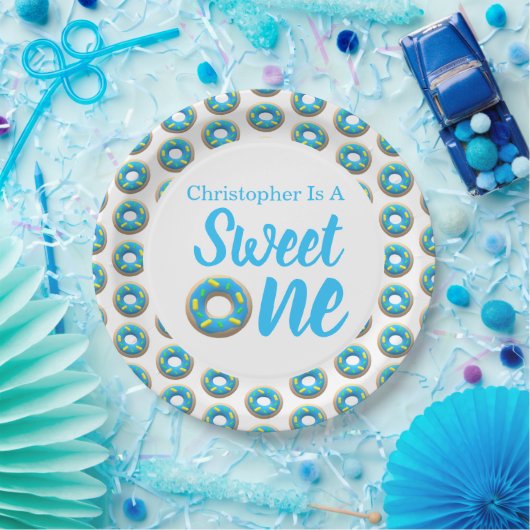 スイートワンドーナツ第1誕生日 ペーパープレート (パーティー)