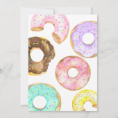 スイートワンドーナツ1stバースデーガールウォーター色 招待状 (裏面)